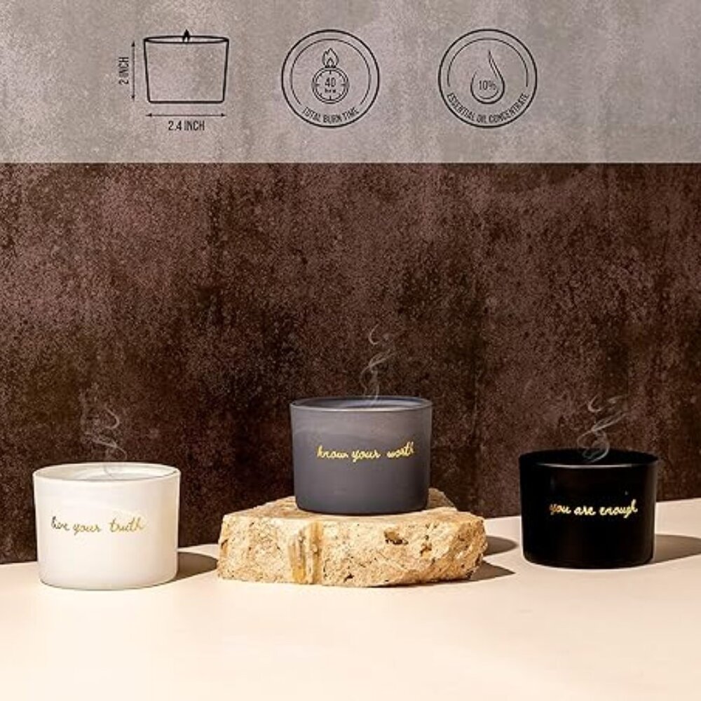 JANOS FERNANDO Aromatherapy Candle Set - Soy, Scented with Essential Oils